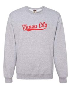 go all out large athletic heather adult kansas city vintage sweatshirt crewneck