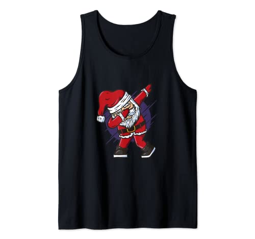 Funny Christmas Stocking Stuffer Santa Dabbing Xmas Tank Top