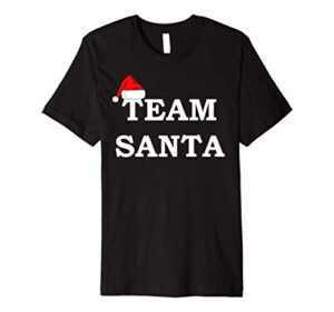 team santa christmas morning stocking stuffer premium t-shirt