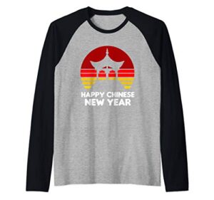 happy chinese new year – 2021 year of the ox chinese temple raglan baseball tee