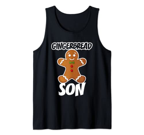 Mens Gingerbread Son Christmas Stocking Stuffer Tank Top