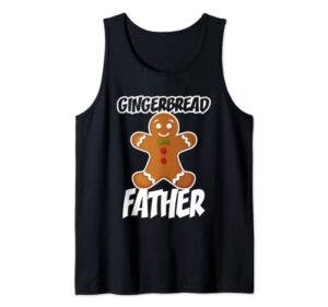 mens gingerbread father christmas stocking stuffer tank top