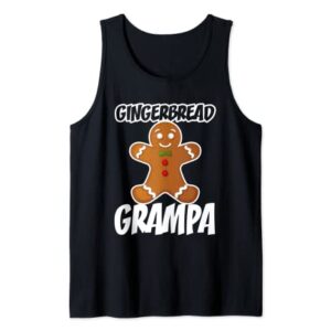 Mens Gingerbread Grampa Christmas Stocking Stuffer Tank Top