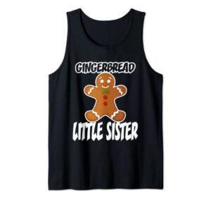 gingerbread little sister christmas stocking stuffer tank top