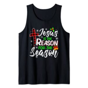 Jesus The Reason Christmas Stocking Stuffer Funny Xmas Tank Top