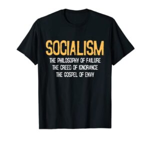 anti-socialism failure envy t-shirt winston churchill quote t-shirt