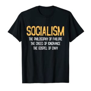 Anti-socialism Failure Envy T-shirt Winston Churchill Quote T-Shirt