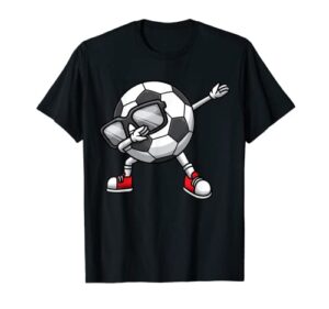 dabbing soccer ball with sunglasses sports football player t-shirt