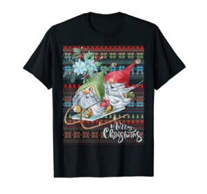 ugly christmas santa costume christmas gnome t-shirt