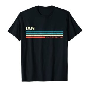 Mens Ian Customized Personalized Name Funny Birthday T-Shirt