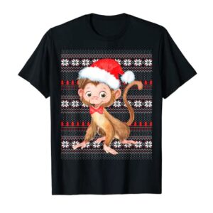 Funny Monkey Matching Family Group Ugly Christmas Pajama T-Shirt