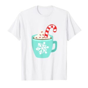 Hot Cocoa With Candy Cane Cream Xmas Christmas Lover T-Shirt