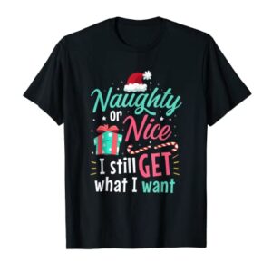 Naughty Or Nice List Christmas Stocking Stuffer T-Shirt