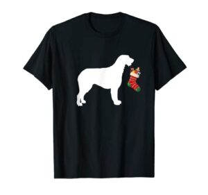 irish wolfhound christmas stocking stuffer dog t-shirt