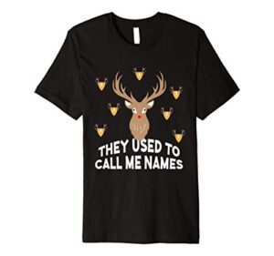 funny and sarcastic christmas reindeer stocking gift idea premium t-shirt