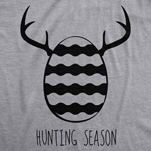 Mens Easter Egg Hunting Season Hunt Funny Deer Bunny Gift for Adult T Shirt (Light Heather Grey) - XL