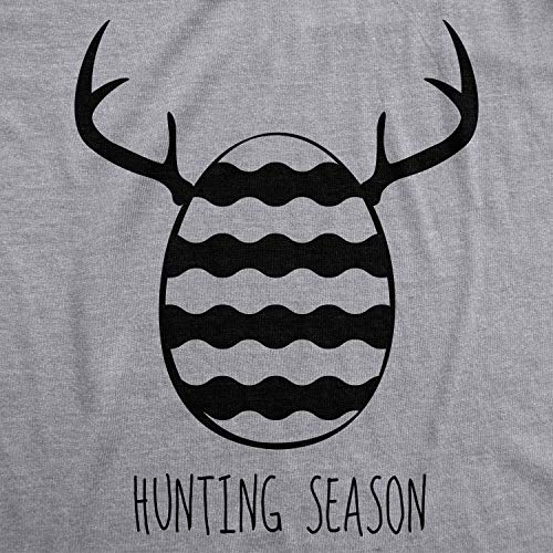 Mens Easter Egg Hunting Season Hunt Funny Deer Bunny Gift for Adult T Shirt (Light Heather Grey) - XL