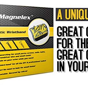 Magnelex Magnetic Wristband - Stocking Stuffers for Men – One Size Fits All Wrist Magnet Tool Holder. Christmas Gift for Dad, Husband, Son. Unique Gift and Stocking Stuffer Idea