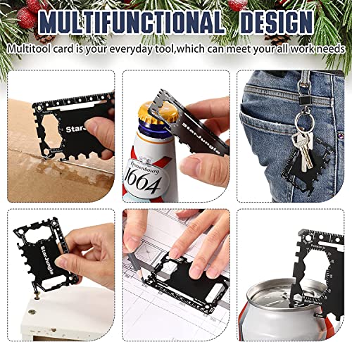 Multi purpose survival Pocket tool - 43 in 1- wallet credit card size Ninja Tactical Multitool Christmas Gifts Stocking Stuffers for Men (1 PACK)