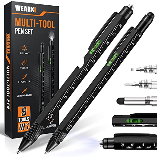 WEARXI Father Day Gifts for Men, 9 in 1 Multitool Pen Set Gifts for Dad, Father's Day Gifts from Daughter, Cool Gadgets for Men, Gifts for Men Unique Tools for Men, Gifts for Men Who Have Everything