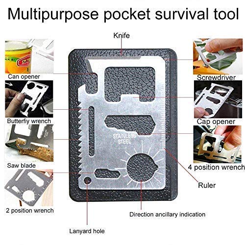 18 IN 1 Credit Card Multitool Survival Tool EDC Pocket Tool Set- Gifts for Fathers Men Gadgets Stocking Stuffers for Men…