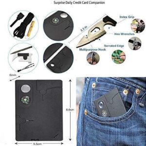 18 IN 1 Credit Card Multitool Survival Tool EDC Pocket Tool Set- Gifts for Fathers Men Gadgets Stocking Stuffers for Men…