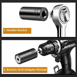 Universal Socket Tool, Gifts for Dad from Daughter Son - Christmas Stocking Stuffers Gifts for Men, Father/Dad, DIY Handyman, Husband, Guys, Boyfriend, Him, Unique Tools for Men Power Drill Adapter