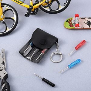 24 Sets Mini Screwdriver Set with Keychain Small Keychain Screwdriver Bulk Includes 2 Flathead Screwdrivers and 1 Crossing Screwdriver in a Portable Pouch for Adults Men Fathers Gifts Party Favors