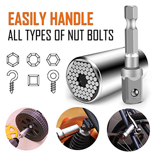 BIIB Universal Socket Tools Cool Gadgets for Men, Birthday Gifts for Men, Mens Gifts Super Socket Fathers Gifts, Unique Gifts for Men Who Have Everything, Women, Boyfriend, Husband, Dad, Grandpa