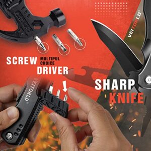 VEITORLD Cool Gadgets Survival Tools Hammer Multitool, Gifts for Men Him Dad, Anniversary Birthday Gift for Husband Boyfriend, Camping Accessories Gadgets Stocking Stuffers for Men
