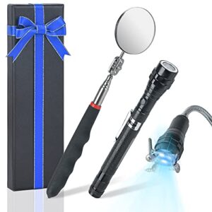 led light 360° with magnetic telescoping pickup mechanics tool,rotation inspection mirror,stocking stuffers gifts for men dad mechanics,gifts for christmas,father’s day,thanksgiving,valentine’s day