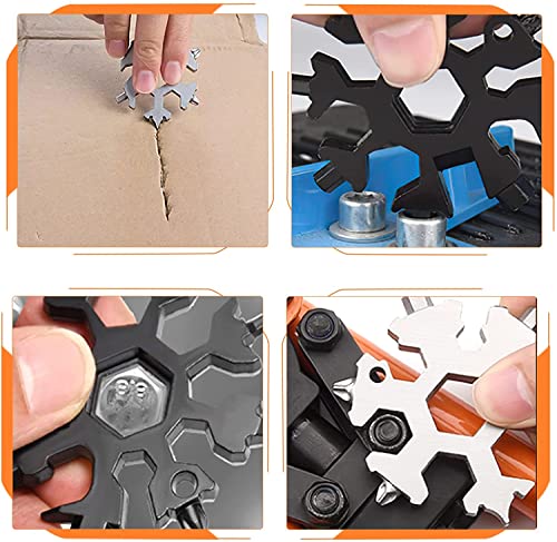 Stocking Stuffers Gifts for Men, KEEDAS 18-in-1 Snowflake Multi Tool Bottle Opener/Flat Phillips Screwdriver Kit/Wrench, Cool Gadgets for Men, Gifts for Dad on Fathers Day, Unique Christmas Gifts