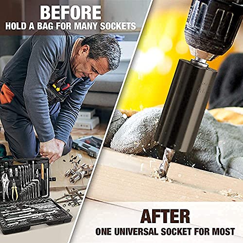 PASTACO Super Universal Socket Tools Gifts for Men- Christmas Stocking Stuffers Socket Set with Power Drill Adapter GadgetsTool Gifts for Dad Him Boyfriend Women Husband Handy DIY Tool (7-19mm)