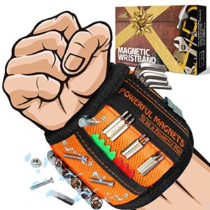 stocking stuffers for men tools – magnetic wristband for holding screws, tool belt gifts ideas for men dad fathers him birthday christmas, cool gifts gadgets for women husband diy handyman, carpenter