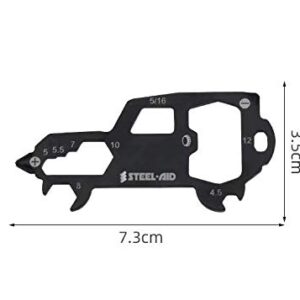 Car Shaped Multi Tool Christmas Gifts for Him Stocking Stuffers for Under 5 dollars items (Black)