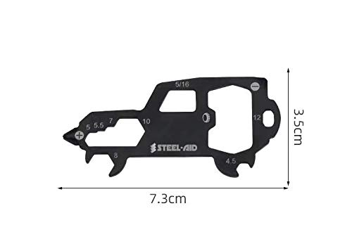 Car Shaped Multi Tool Christmas Gifts for Him Stocking Stuffers for Under 5 dollars items (Black)