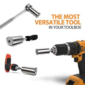 Universal Socket Tools Gifts for Men: Christmas Gifts Stocking Stuffers for Dad Boyfriend Husband Professional 7mm-19mm Super Socket Tool Sets Power Drill Adapter Unique Cool Gadgets Birthday Gift