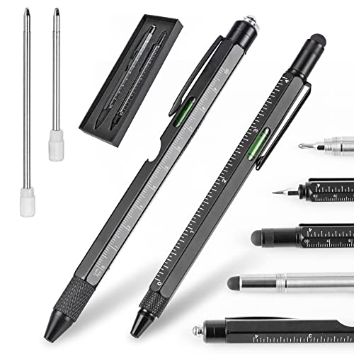 UYYE Stocking Stuffers for Men, Multi-Tool 2pc Pen Set,9 in 1 and 6 in 1 Multitool Pen, Cool Gadgets for Men, for Men Dad Him, Tech Gifts, Tactical Pen, Black