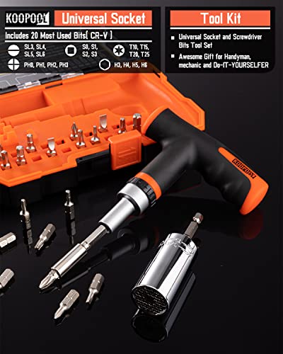 Universal Socket Tool Set, Super Socket Uncrew Any Bolt - Cool Gadgets Gifts Idea & Birthday Gifts for Men, Husband, Dad, Father, Mechanic, Tech, Handyman, DIY, Him, Women