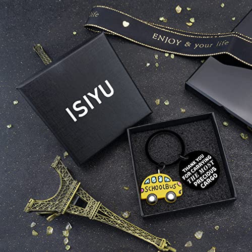 isiyu Bus Driver Gifts Stocking Stuffers For Women Men Chrismas Gifts for Daughter Mother School Bus Driver Appreciation Gifts Thank You For Keeping Me Safe Bus Driver Keychain Gifts