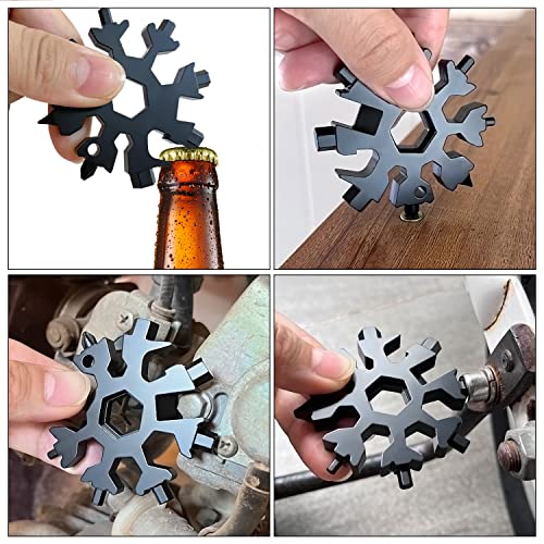 Stocking Stuffers for Men Gifts Snowflake Multitool 18 in 1 Christmas Day Gifts Ideas, 2 Pack Multi Tool Mens Dad Gifts, Multitools Tool Gadgets from Daughter Son, Gifts for Father Husband Him