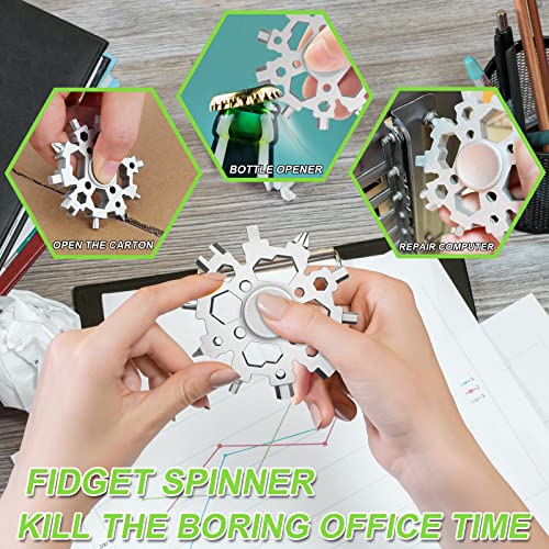 Stocking Stuffers for Men Dad Husband Adults,22 in 1 Snowflake Multitool,Cool Gadgets for Christmas Men Gifts,Multitool for Cycling,Skiing,Outdoor,Office