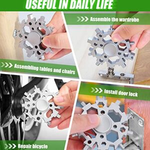 Stocking Stuffers for Men Dad Husband Adults,22 in 1 Snowflake Multitool,Cool Gadgets for Christmas Men Gifts,Multitool for Cycling,Skiing,Outdoor,Office