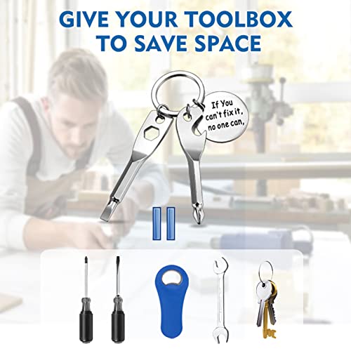 Stocking Stuffers Gifts for Men, 5-in-1 Keychain Screwdriver Portable Multitool Tools, Cool Gadgets for Men, Husband, Handyman