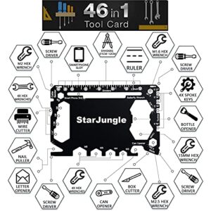 Multi purpose survival Pocket tool - 43 in 1- wallet credit card size Ninja Tactical Multitool Christmas Gifts Stocking Stuffers for Men (BEST HUSBAND EVER)