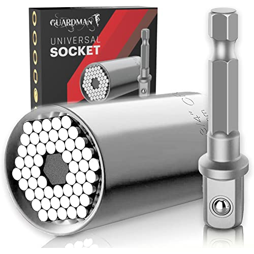 Universal Socket Tools Stocking Stuffers for Men Under 10 Dollars Gadgets Grip Power Drill for Car Ratchet Socket Set Wrench Cool Stuff Valtentines Gift for Husband Gifts Sets for Him Dad (7-19mm)