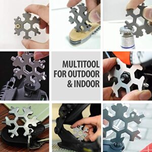 19-In-1 Snowflake Multitool, Stocking Stuffers for Men, Christmas Gifts for Men Women,Tools for Men,Cool & Unique Birthday Gifts for Dad Husband Boyfriend, Gadget Mens Gifts Ideas,Snowflake Multi Tool