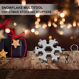 19-In-1 Snowflake Multitool, Stocking Stuffers for Men, Christmas Gifts for Men Women,Tools for Men,Cool & Unique Birthday Gifts for Dad Husband Boyfriend, Gadget Mens Gifts Ideas,Snowflake Multi Tool