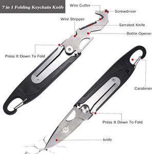 Multitool Tool Pocket Tool Gift for Men with 7 in 1 Folding Keychain Tool,18 in 1 Pocket Tool,46 in 1 Credit Card Tool Wallet Tool,-Gift Boxed Stocking Stuffers for Men, Husband, Father's Day Gift…