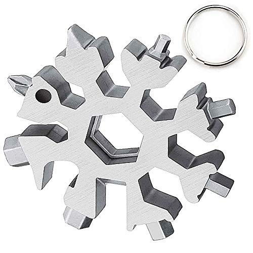 Mens Stocking Stuffers for Christmas Best Stocking Stuffer Ideas,18 in 1 Snowflake Multitool,Outdoor Travel Camping Adventure Snowflake Tool,Husband, Grandpa, Unique Dad Stocking Stuffers From Daughte